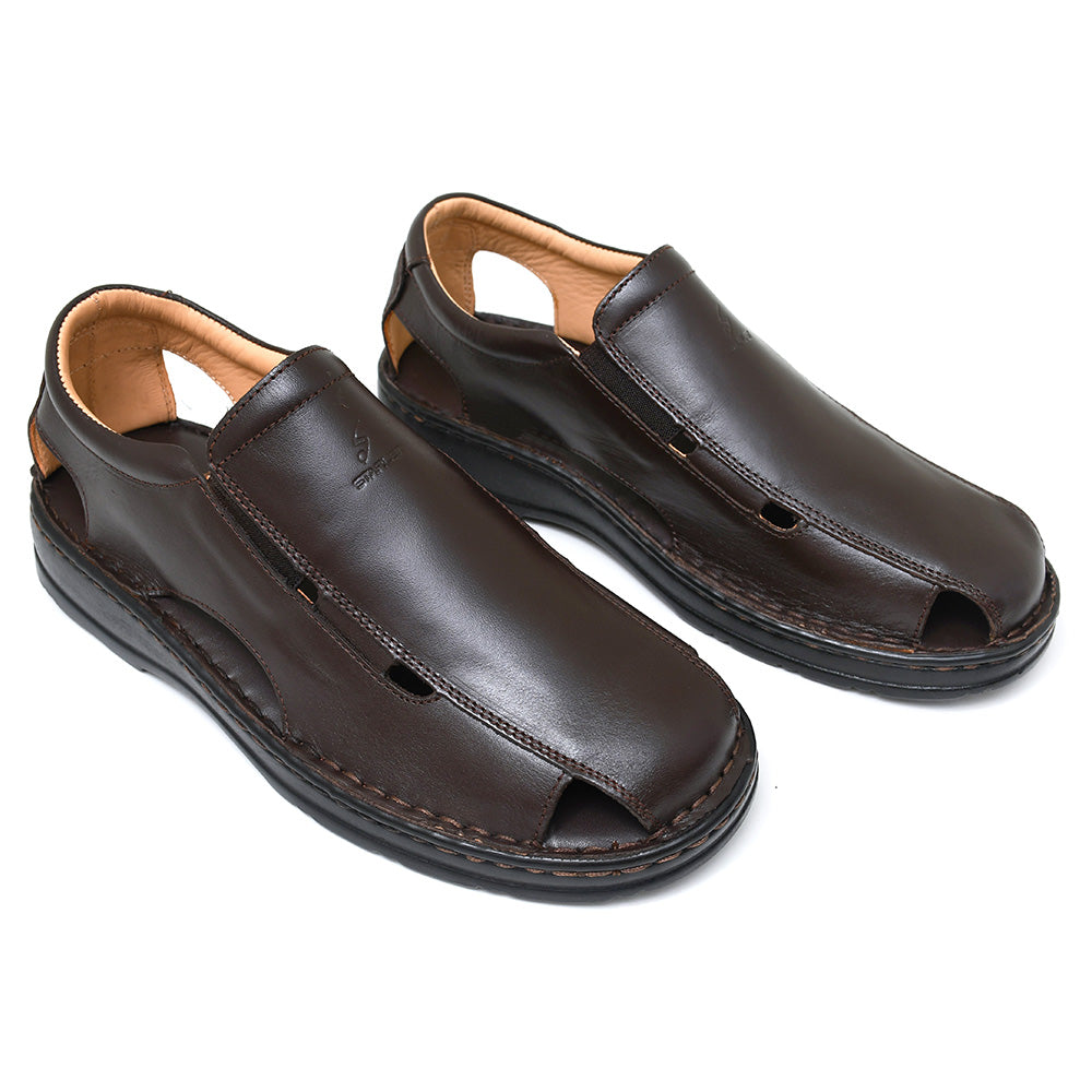 LEATHER SANDAL - 4007 BROWN
