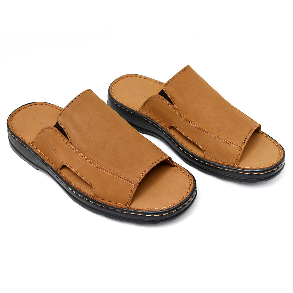 LEATHER SLIPPER - 4015 MUSTARD
