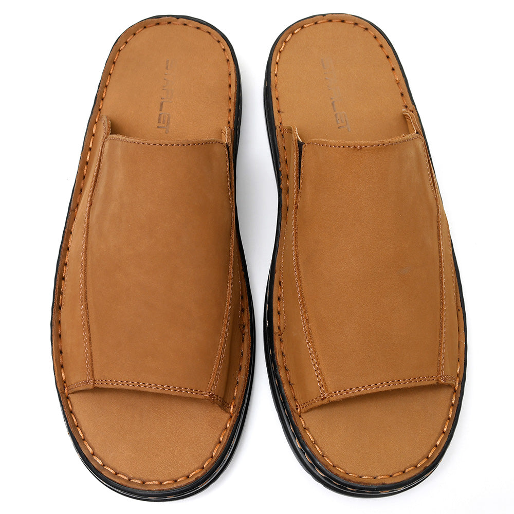 LEATHER SLIPPER - 4015 MUSTARD