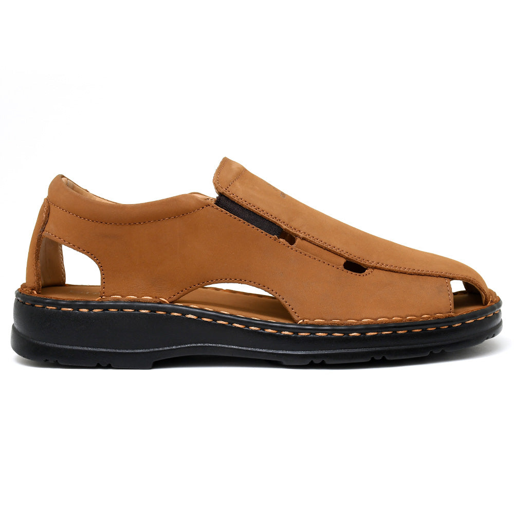LEATHER SANDAL - 4007 MUSTARD