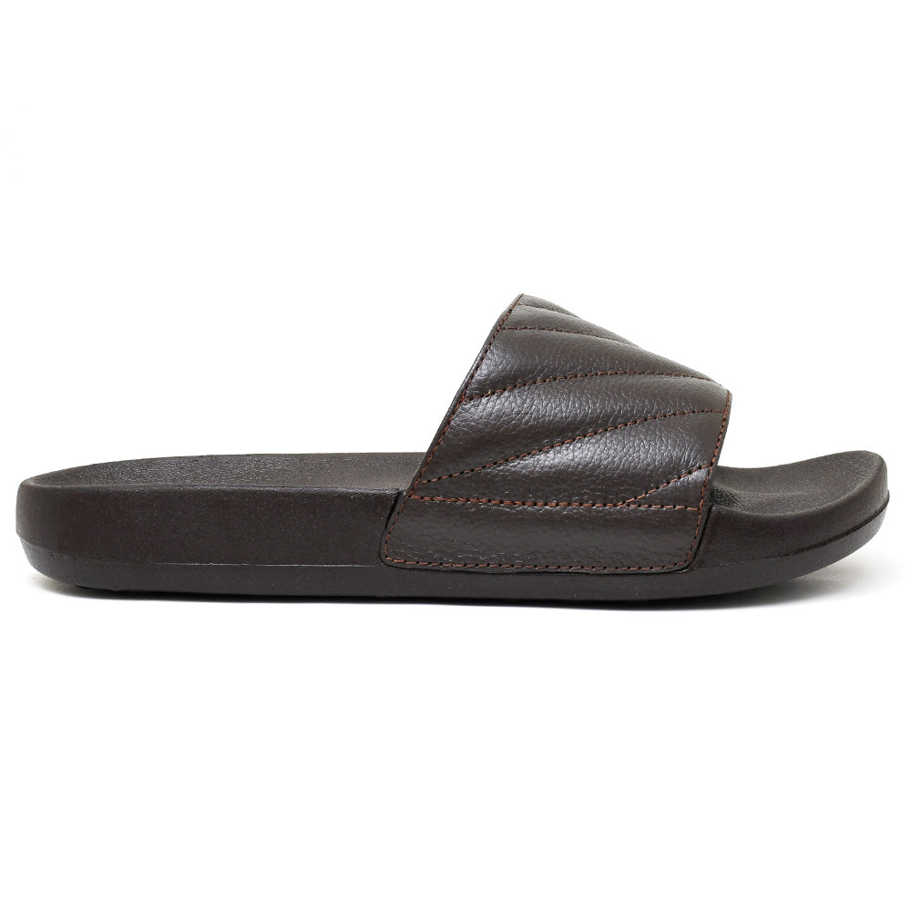LEATHER SLIPPER - MOD-022 BROWN