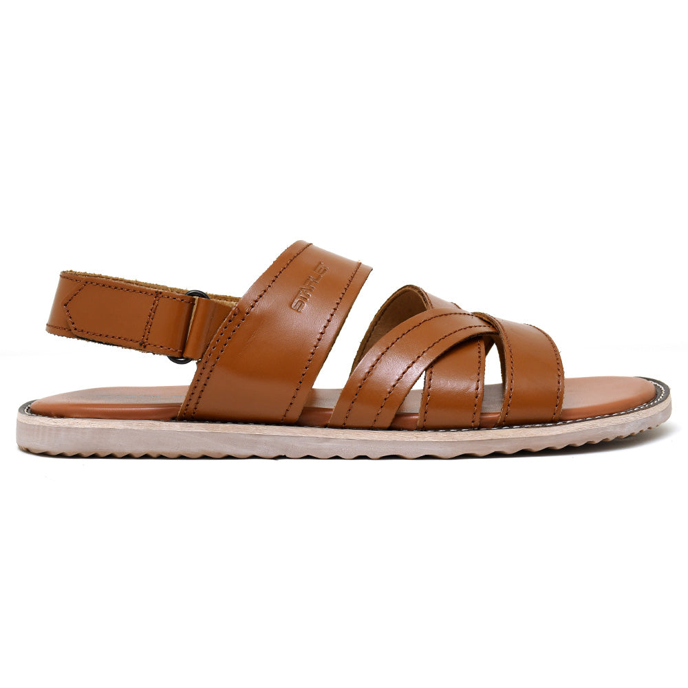 LEATHER SANDAL - GEOX-109 TAN
