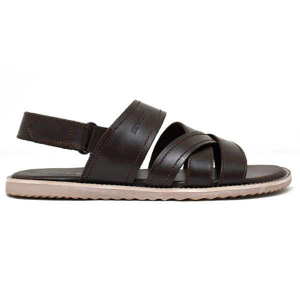 LEATHER SANDAL - GEOX-109 BROWN