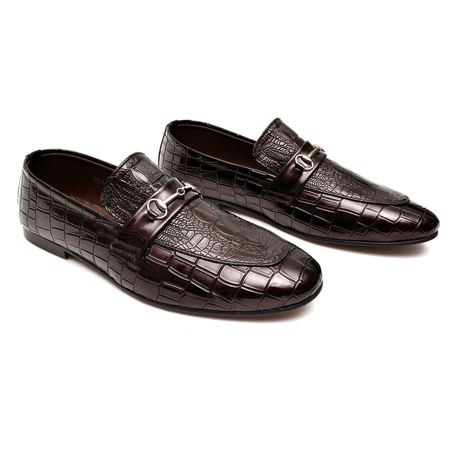 LEATHER SHOES - FC-1-2-8019 MAROON