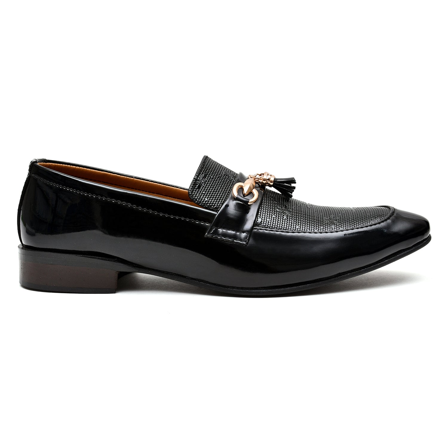 LEATHER SHOES - FC-1-2-8039 BLACK