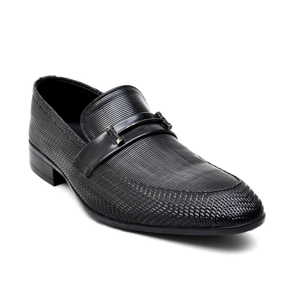 LEATHER SHOES - FC-1-2-8018 BLACK