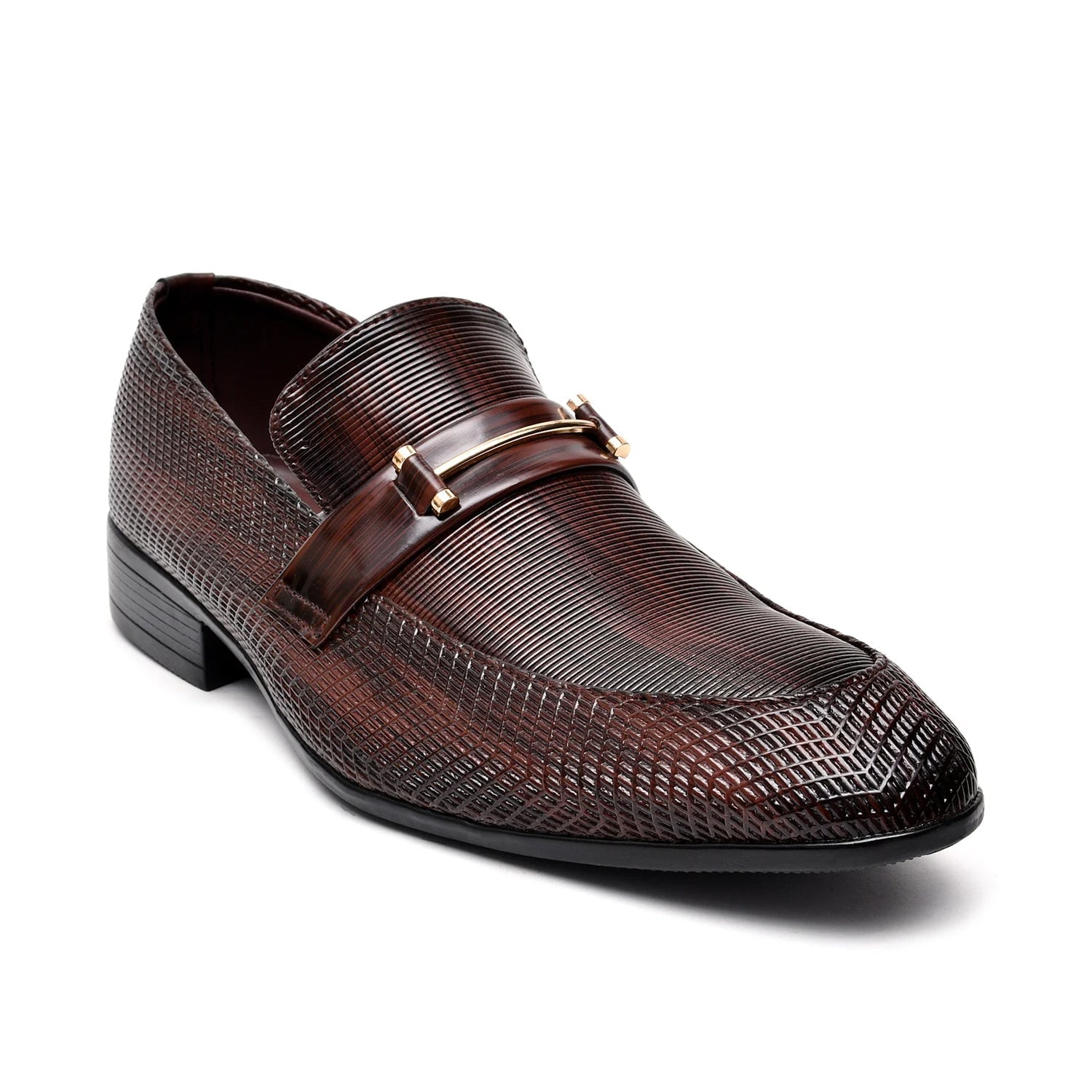LEATHER SHOES - FC-1-2-8018 BROWN