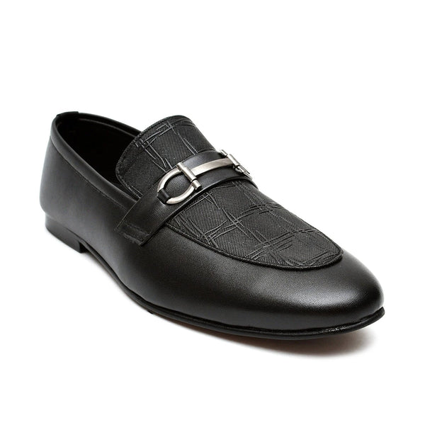 LEATHER SHOES - FC-1-2-8025 BLACK