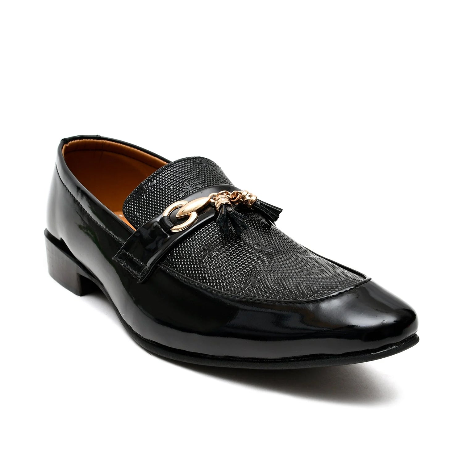 LEATHER SHOES - FC-1-2-8039 BLACK