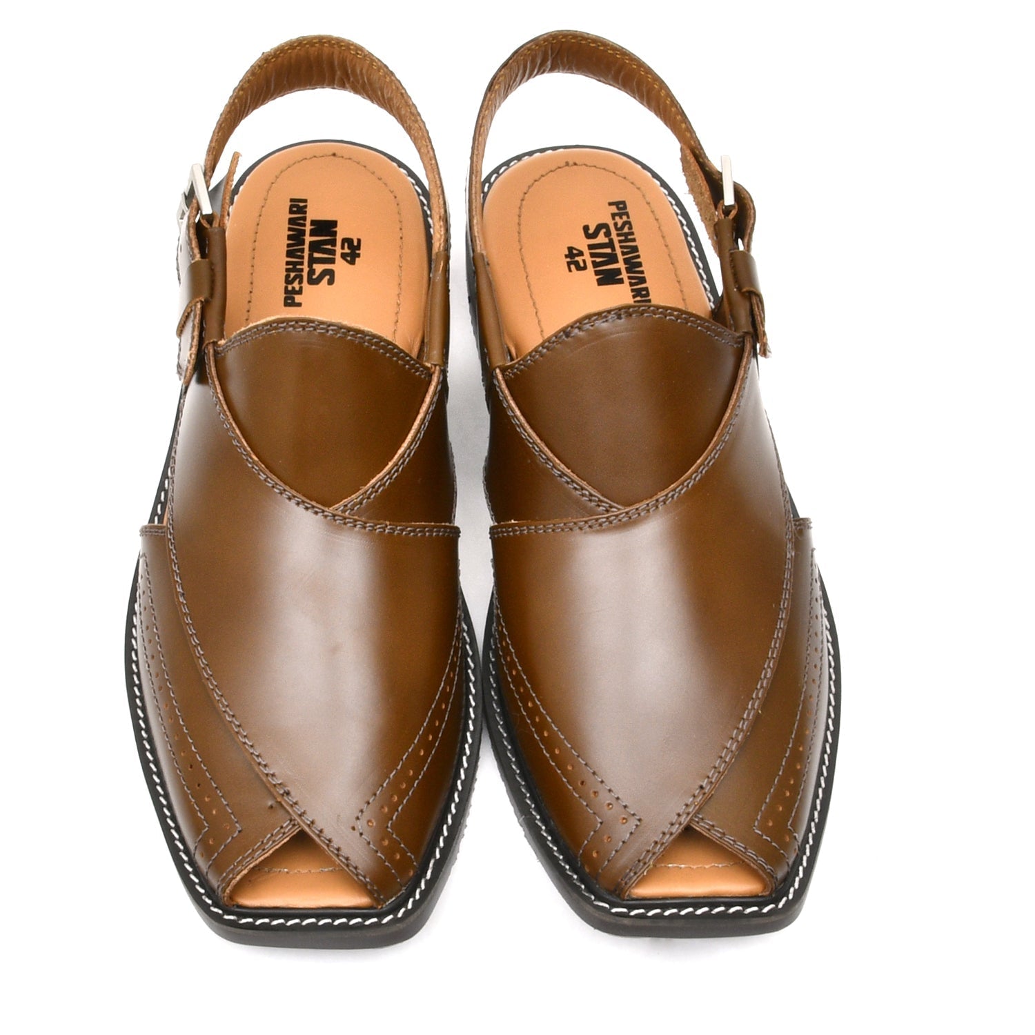 LEATHER PESHAWARI CHAPPAL - FRG0001 - BROWN