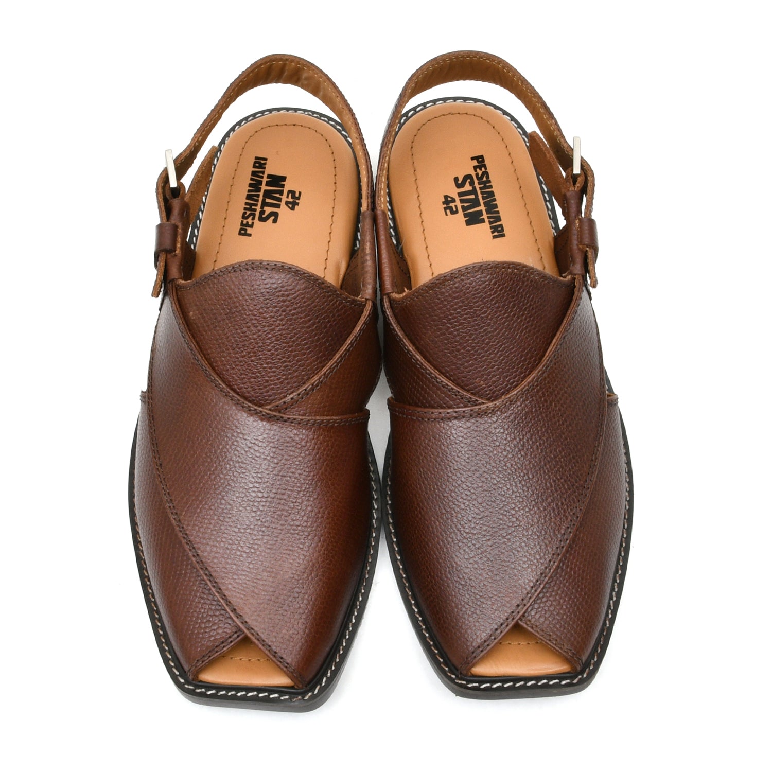 LEATHER PESHAWARI CHAPPAL - FRG-0003 - BROWN