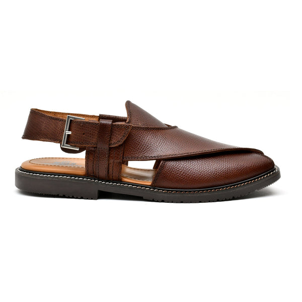 LEATHER PESHAWARI CHAPPAL - FRG-0003 - BROWN