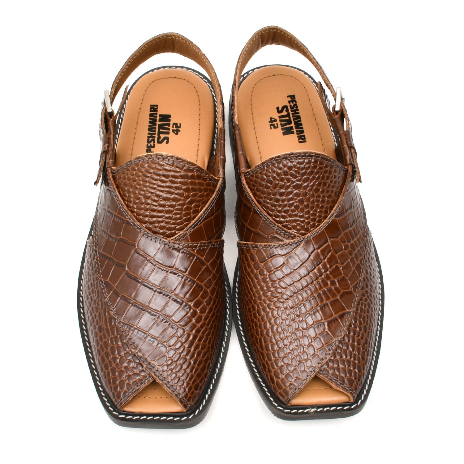 LEATHER PESHAWARI CHAPPAL - FRG0004 - BROWN