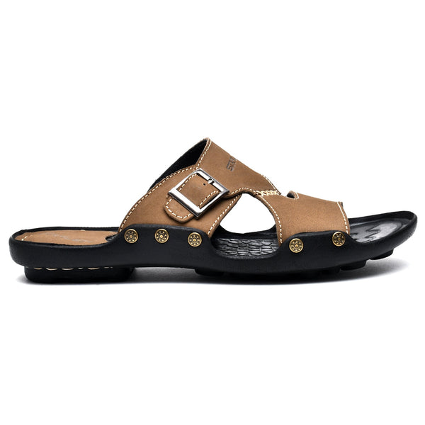 LEATHER SLIPPER - FIVE STONE-016 FAWN