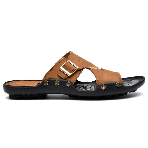 LEATHER SLIPPER - FIVE STONE-016 MUSTARD