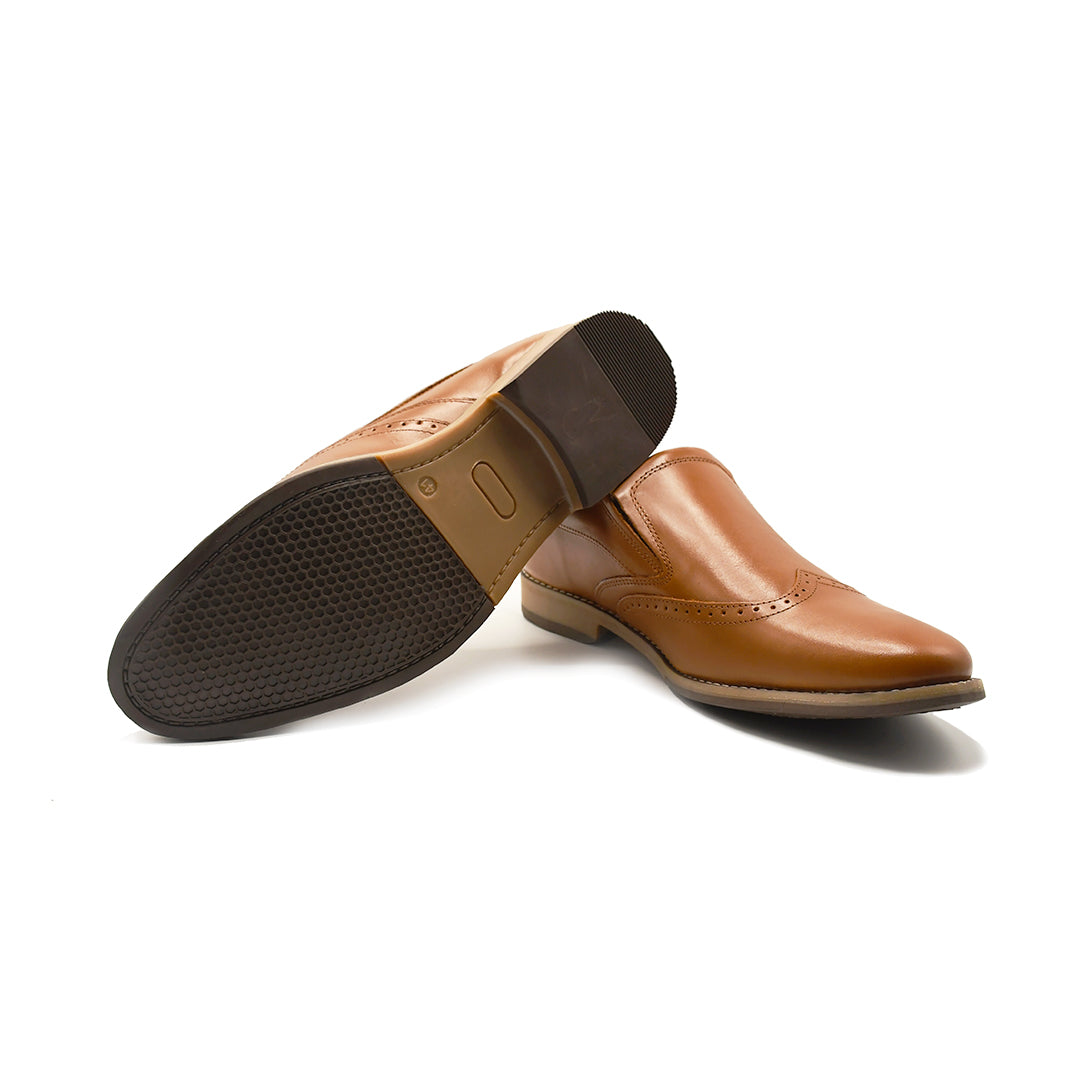LEATHER SHOES - GARNIZO-011 TAN