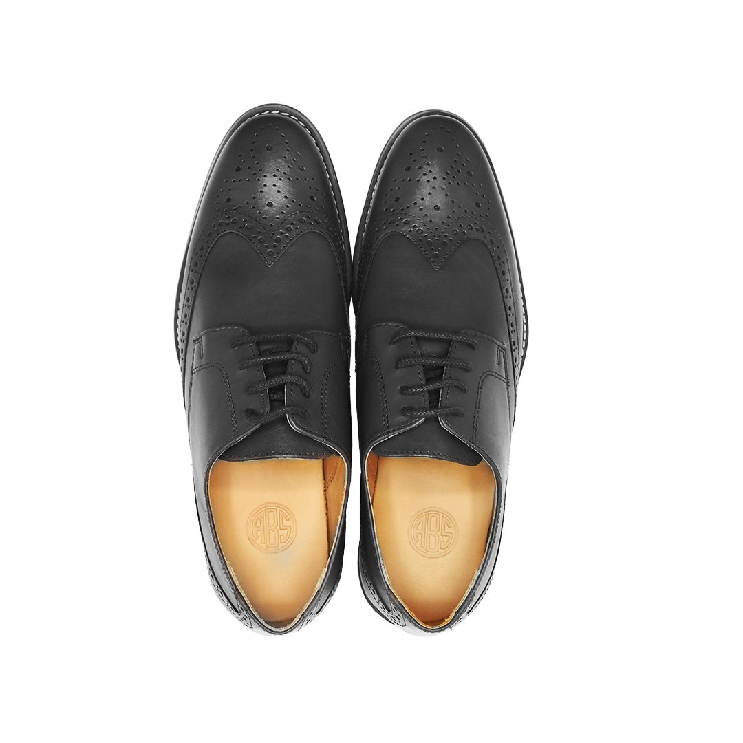 LEATHER SHOES - GARNIZO-012 BLACK