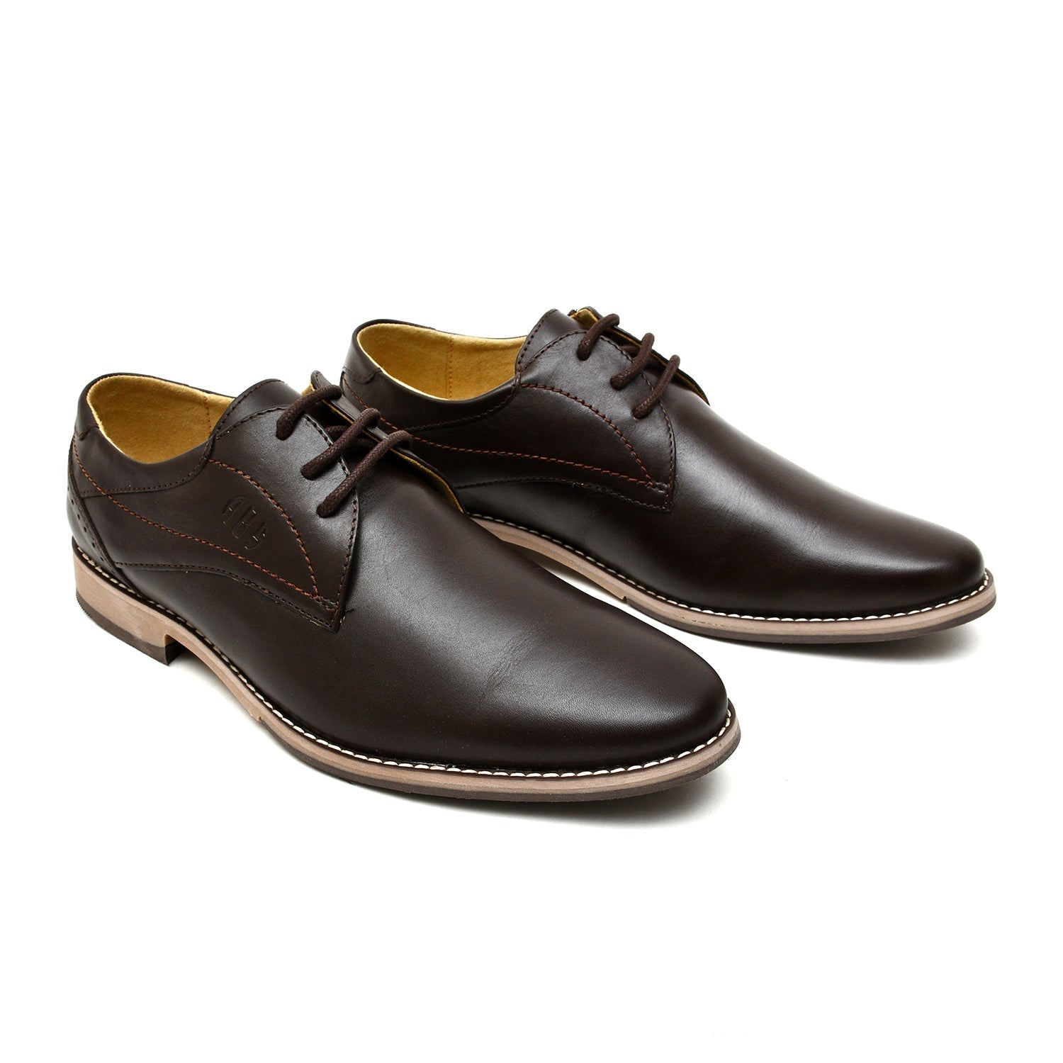 LEATHER SHOES - GR-13 BROWN