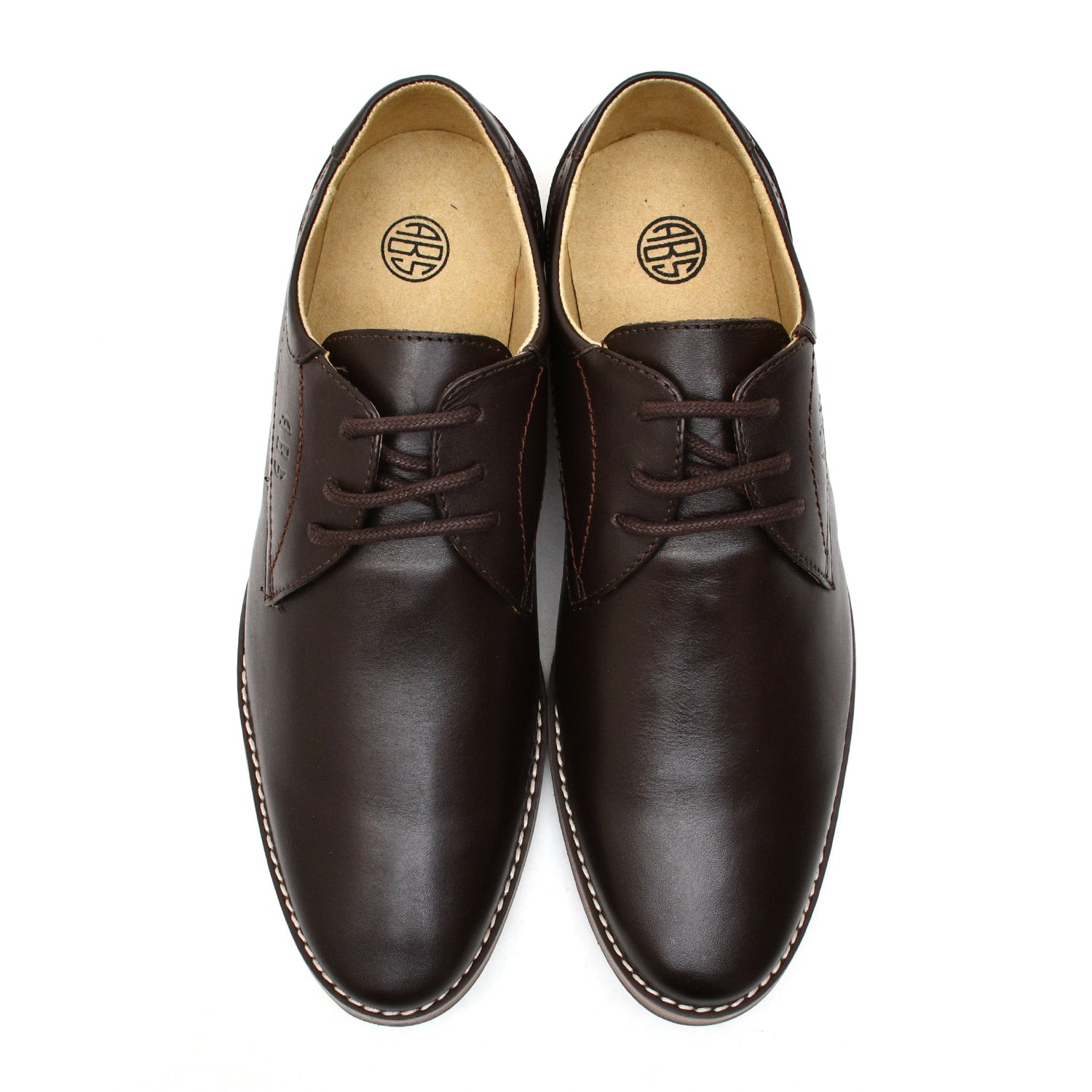 LEATHER SHOES - GR-13 BROWN