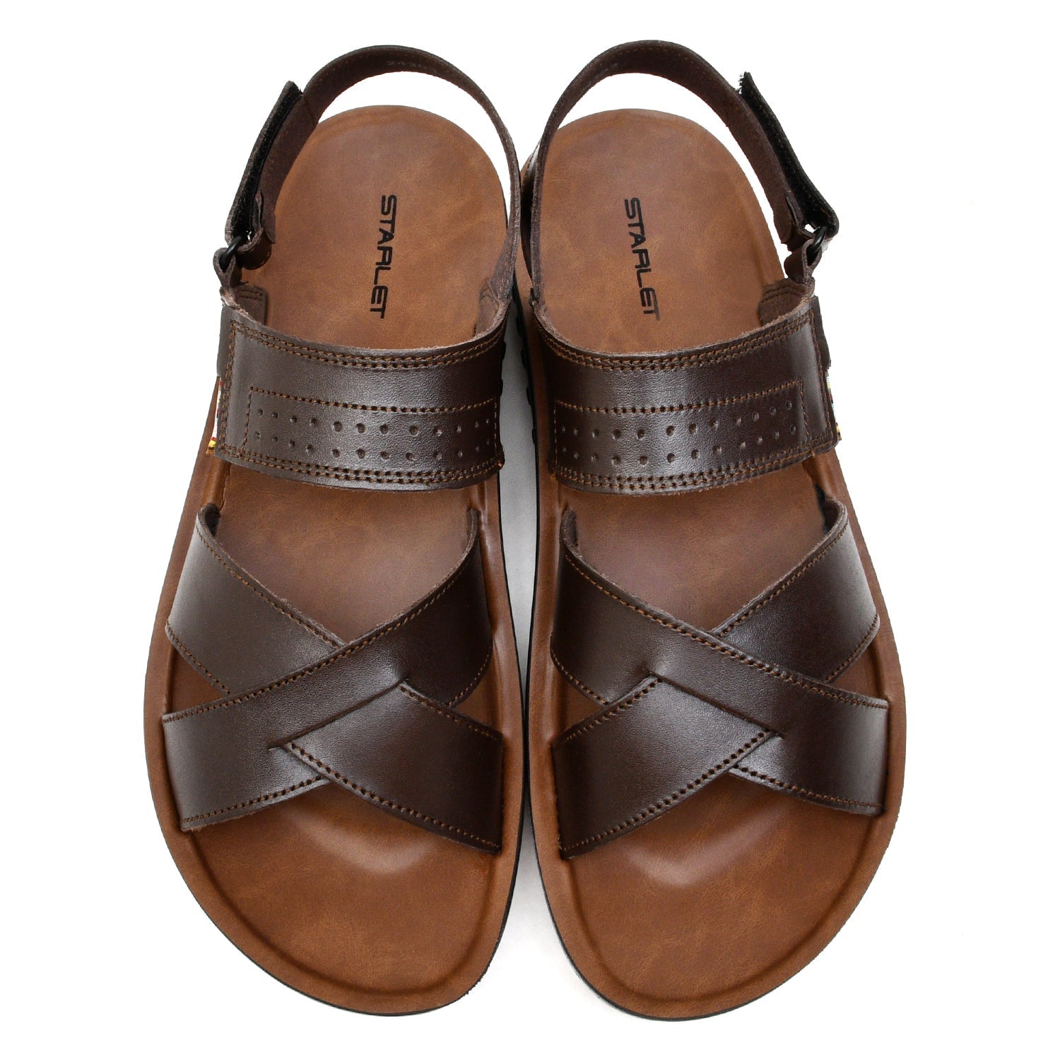 LEATHER SANDAL - GR-1422 BROWN