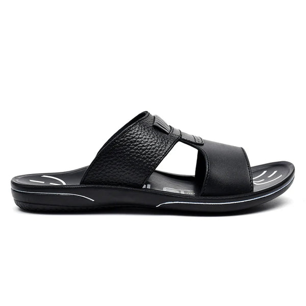 LEATHER SLIPPER - GR-1433 BLACK