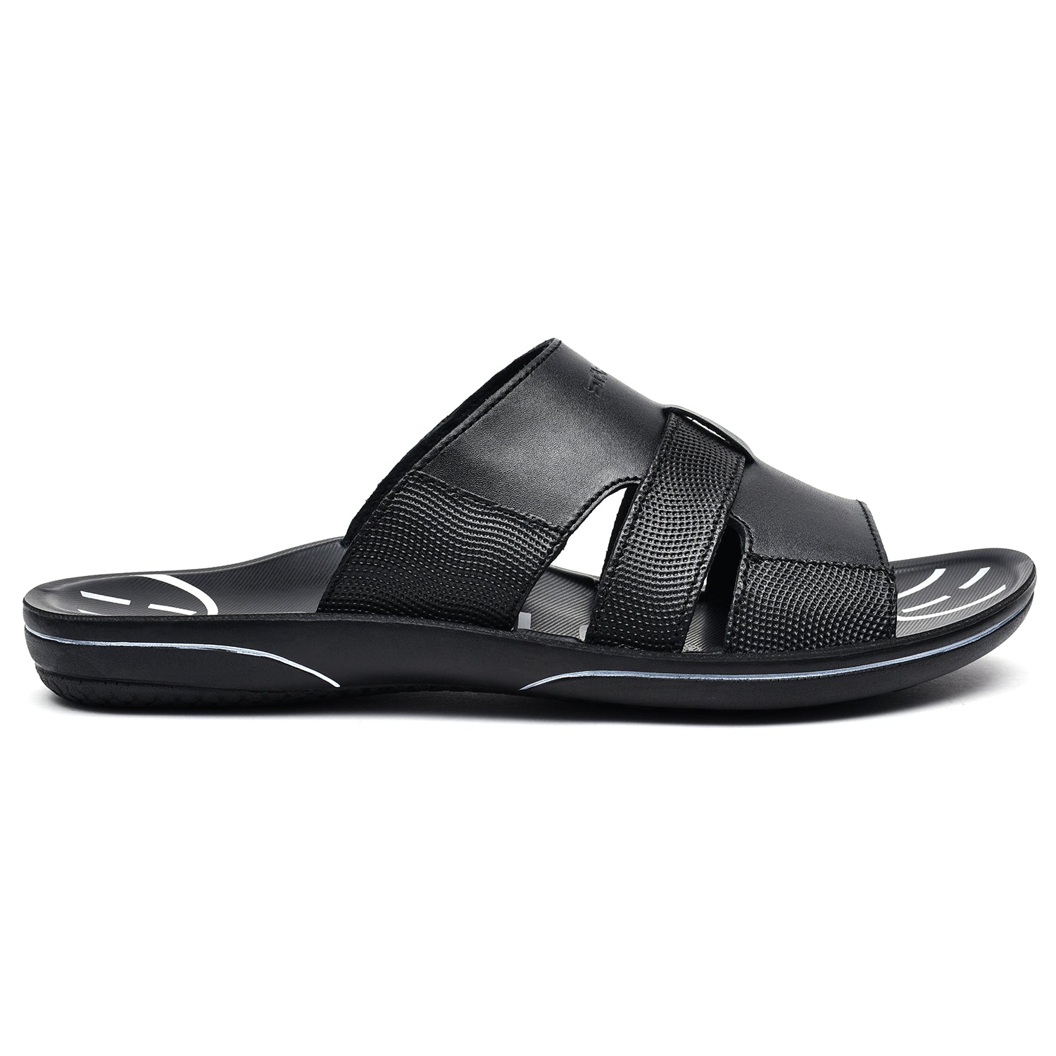 LEATHER SLIPPER - GR-1435 BLACK
