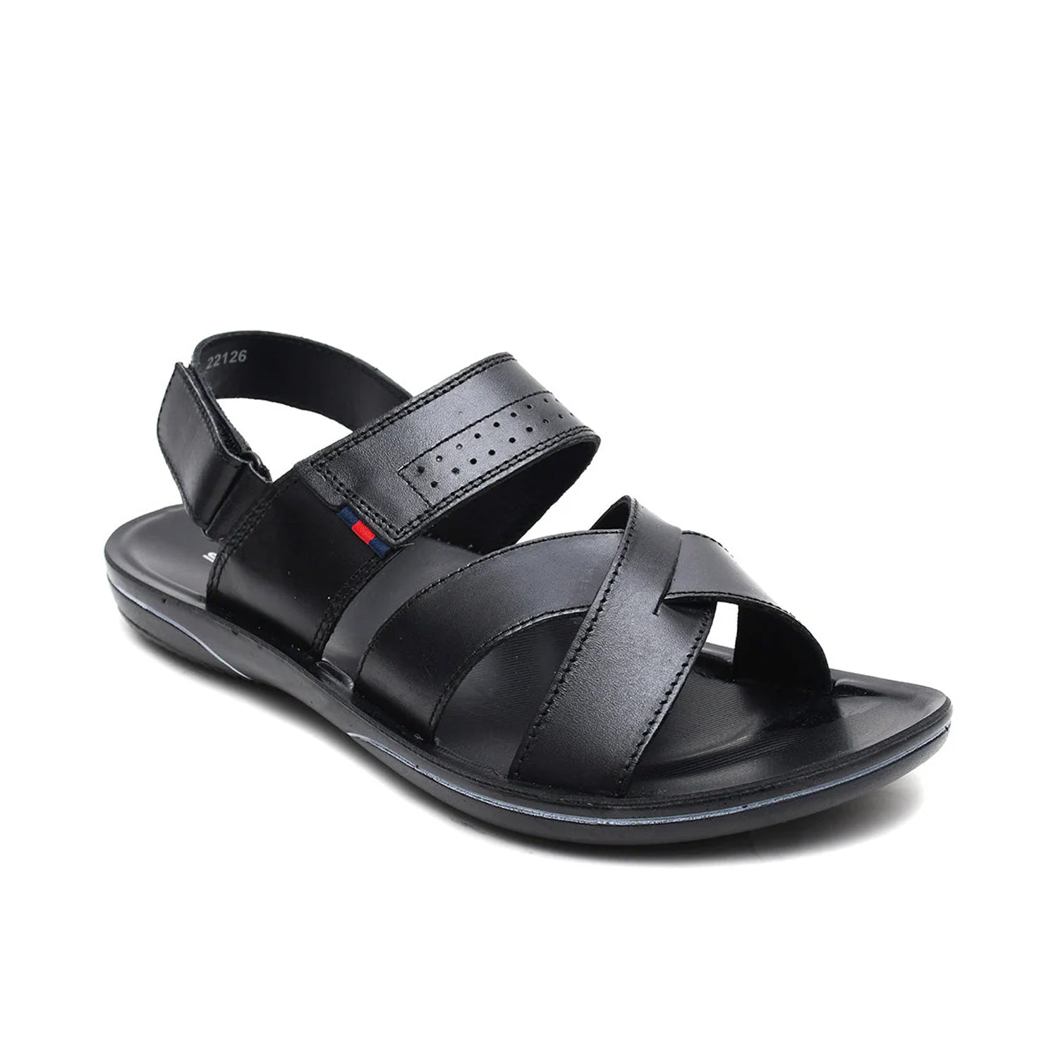 LEATHER SANDAL - GR-1422 BLACK