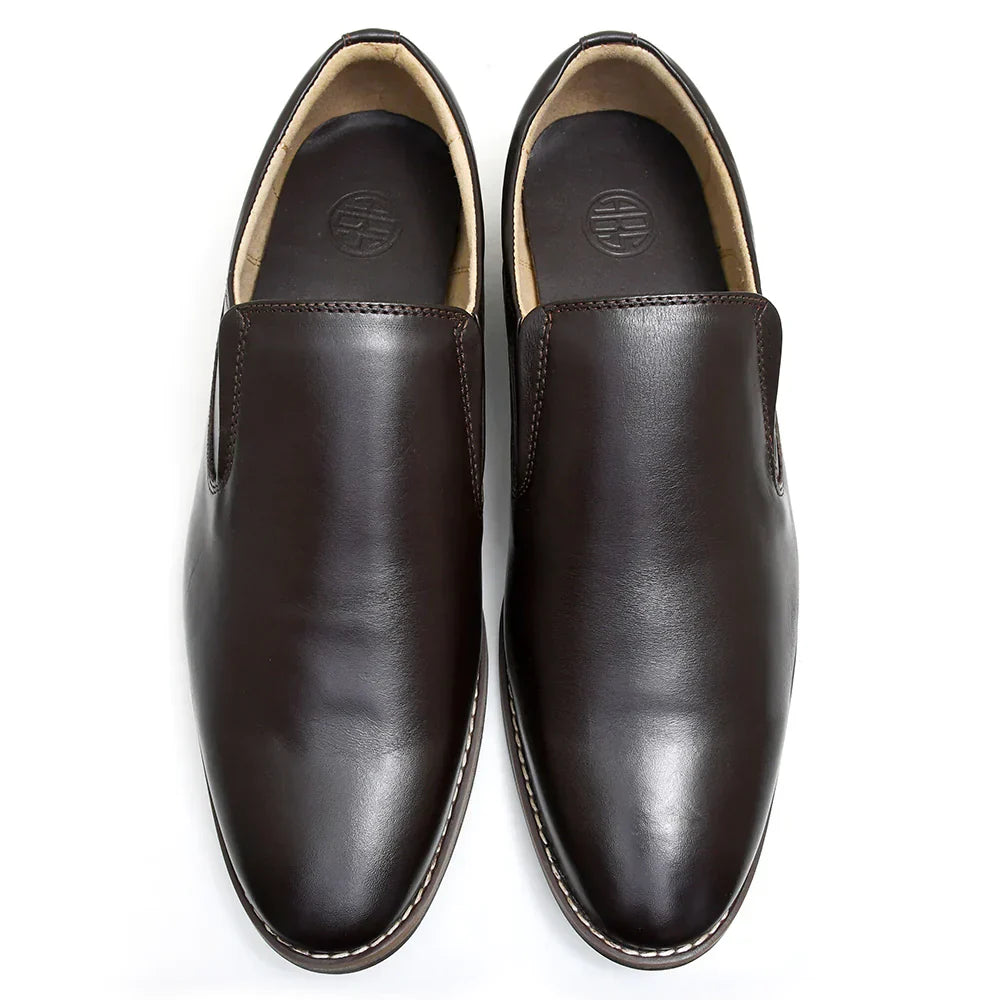 LEATHER SHOES - GARNIZO-015 BROWN