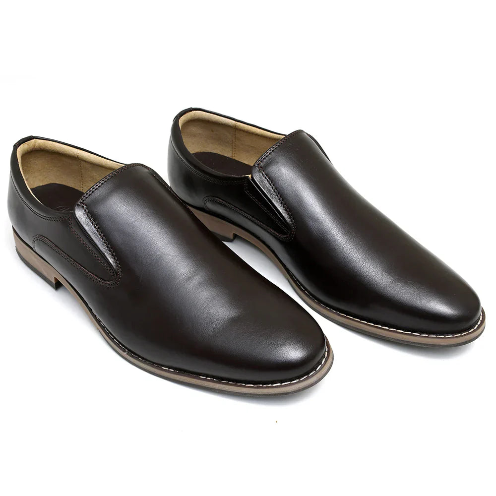 LEATHER SHOES - GARNIZO-015 BROWN