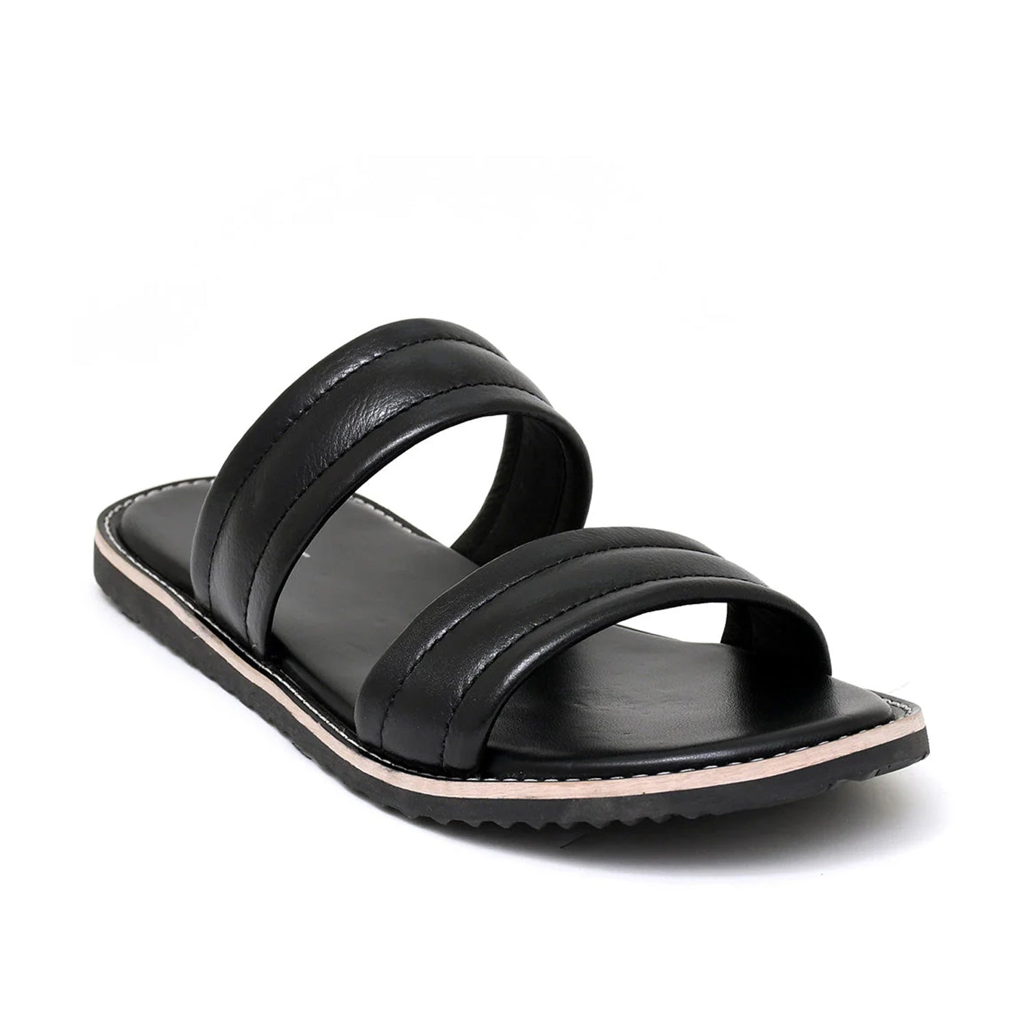 LEATHER SLIPPER - GEOX-014 BLACK