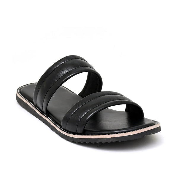 LEATHER SLIPPER - GEOX-014 BLACK