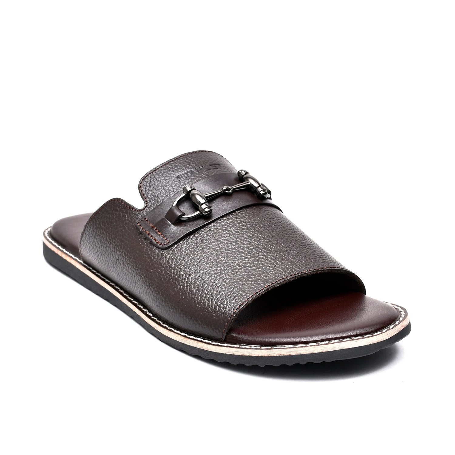 LEATHER SLIPPER - GEOX-019 BROWN