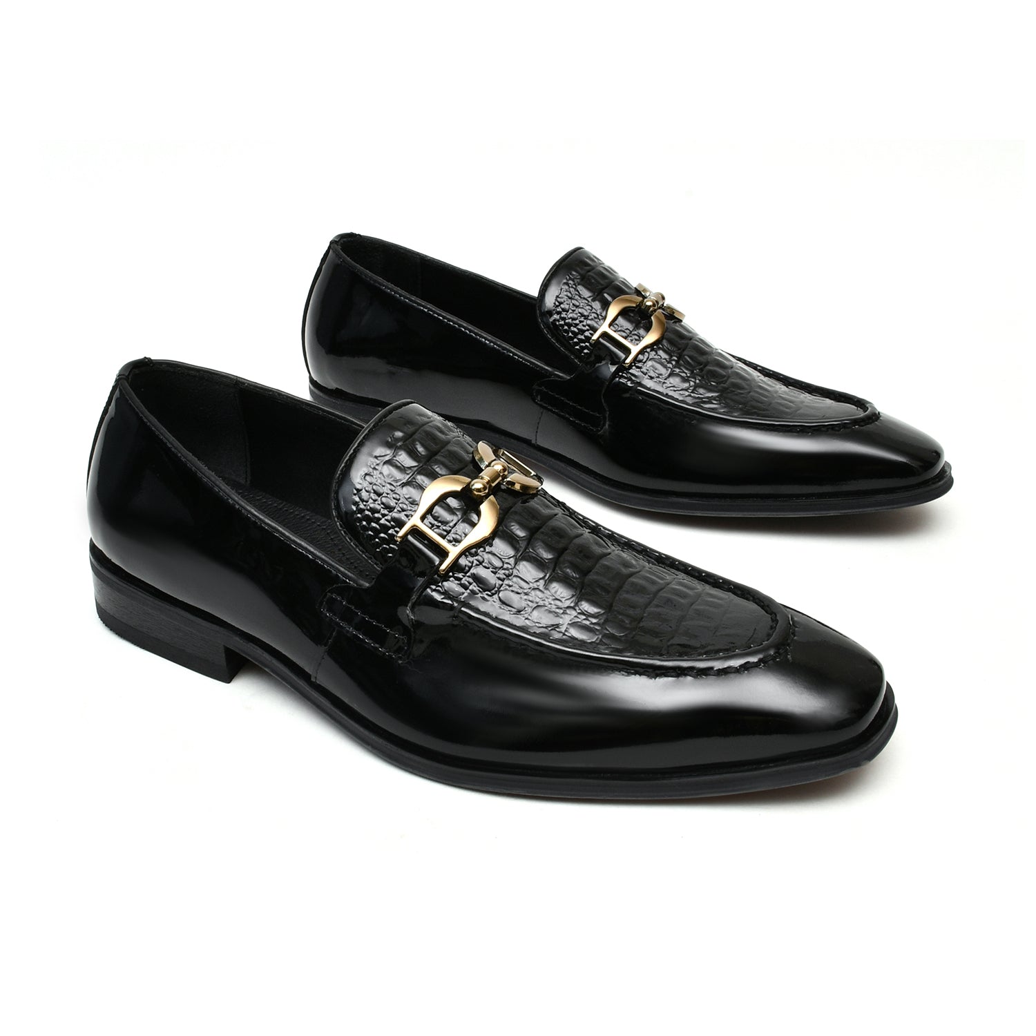 LEATHER SHOES - HB08 BLACK