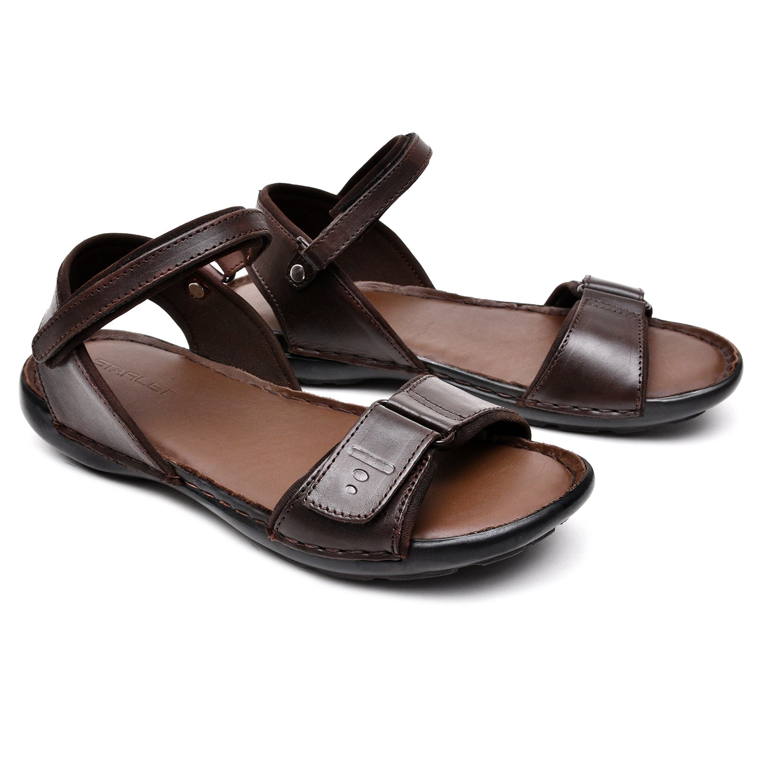 LEATHER SANDAL - HJ-001 BROWN