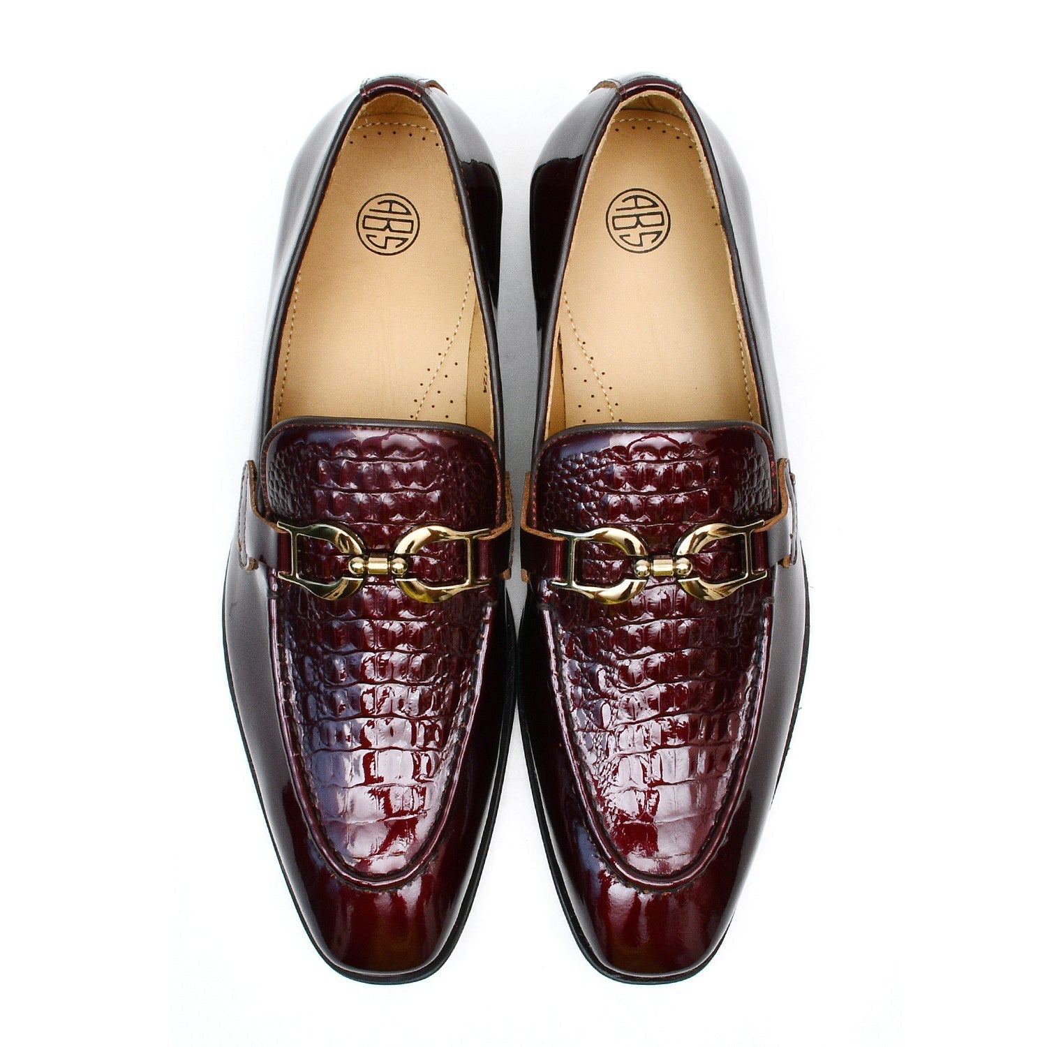 LEATHER SHOES - HB08 BURGUNDY