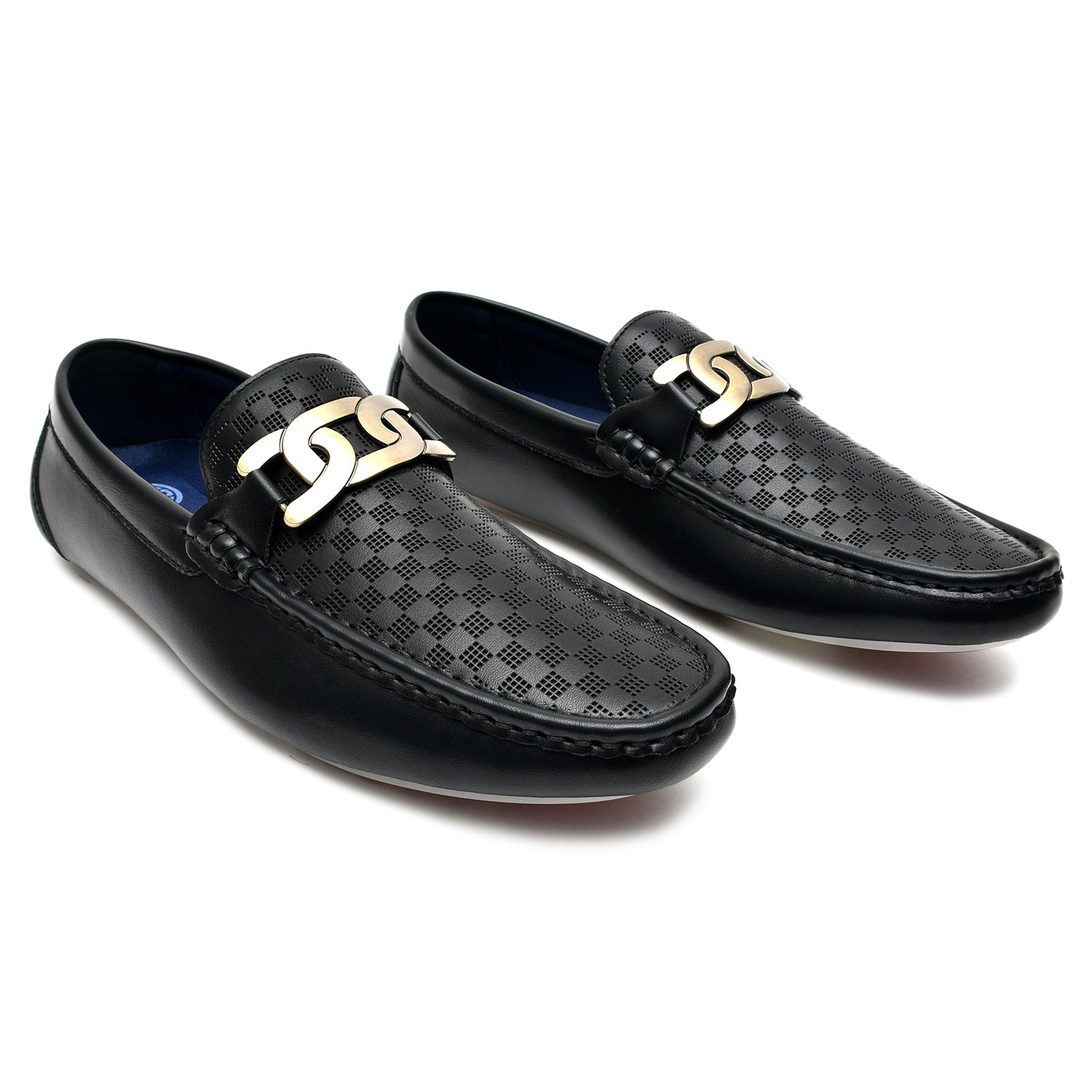 LEATHER SHOES - JA-23728-1  BLACK