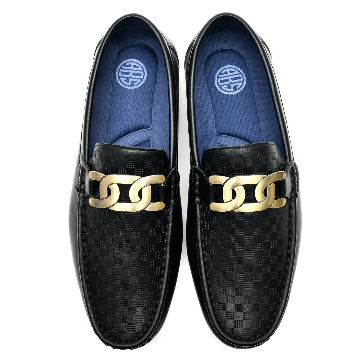 LEATHER SHOES - JA-23728-1  BLACK