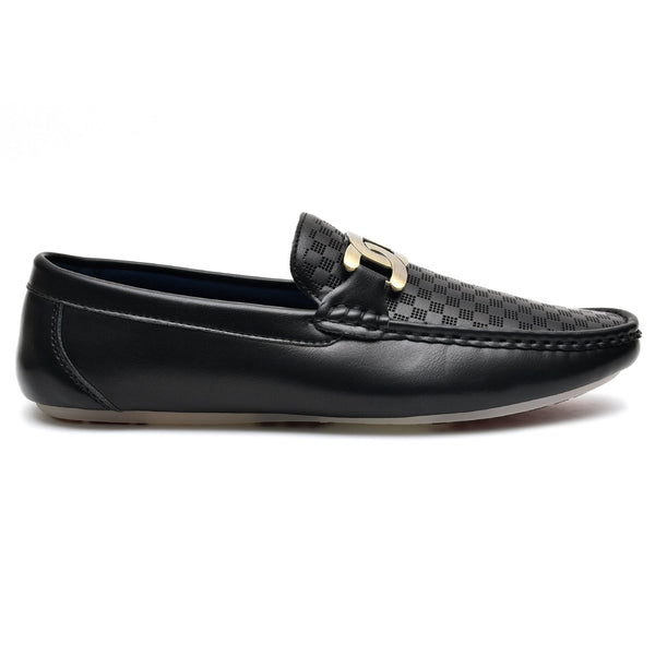 LEATHER SHOES - JA-23728-1  BLACK