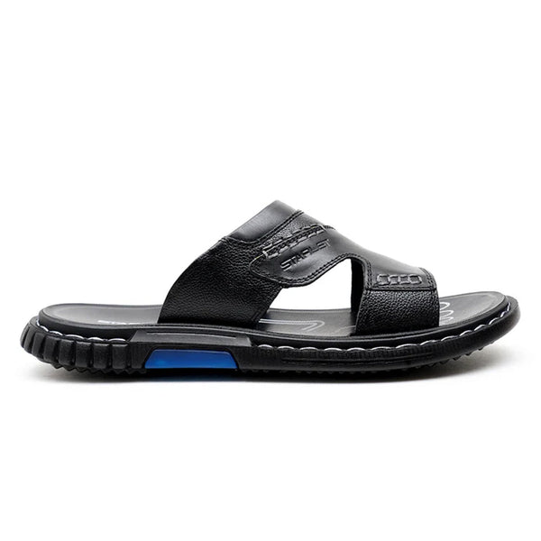 LEATHER SLIPPER - JRC-0001 BLACK