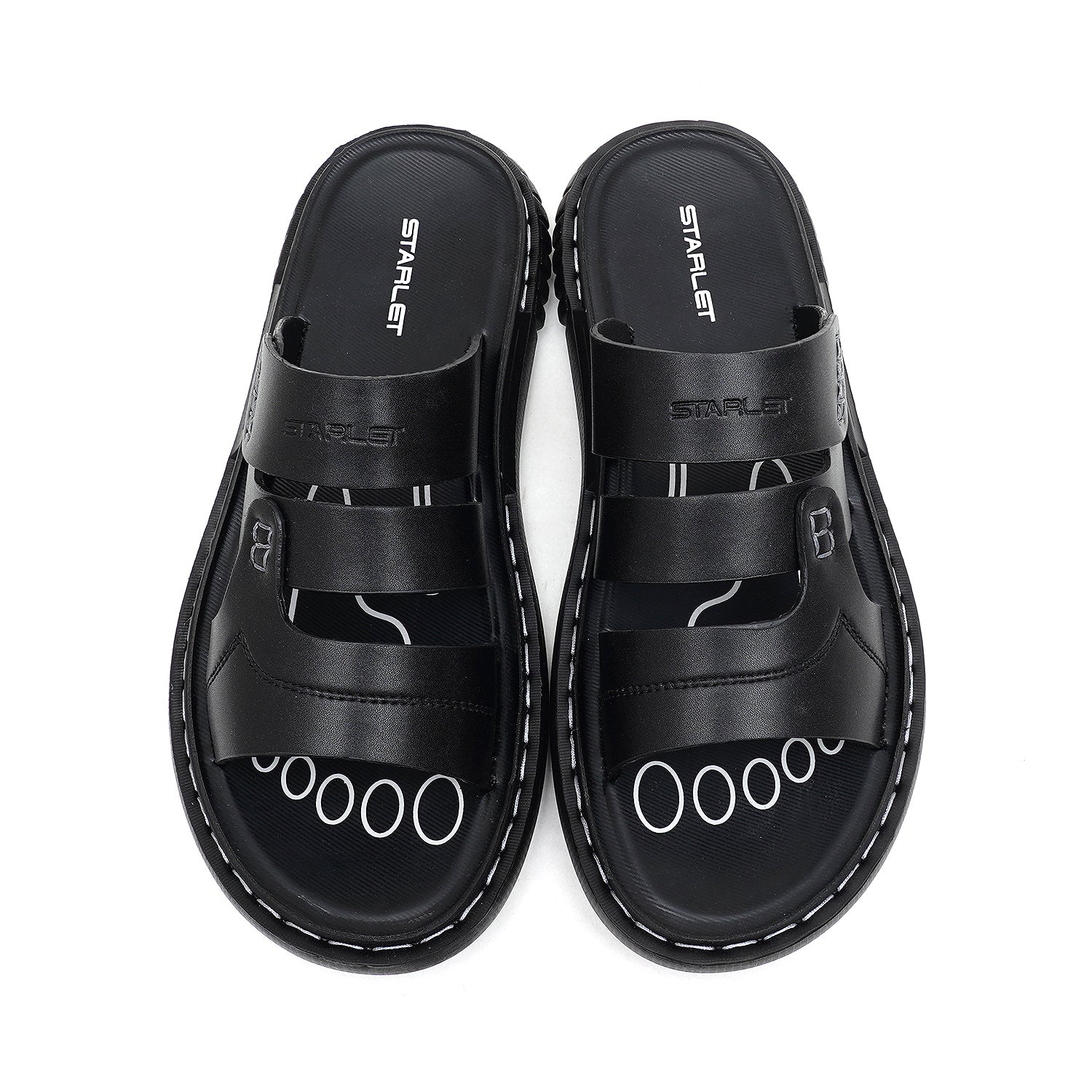 LEATHER SLIPPER - JRC-0002 BLACK
