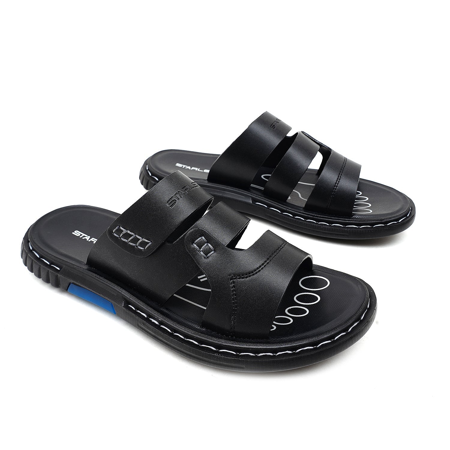 LEATHER SLIPPER - JRC-0002 BLACK