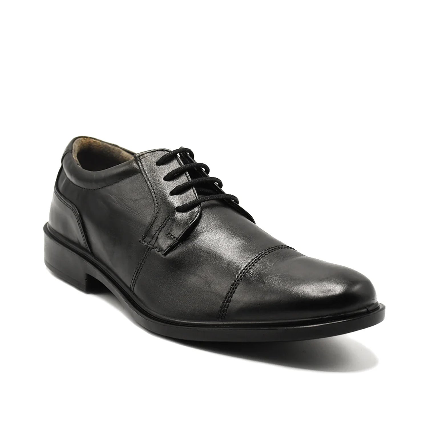 LEATHER SHOES - JST-1215 BLACK