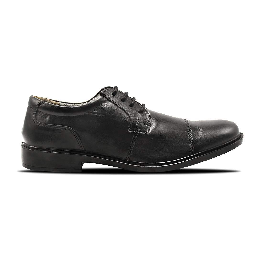 LEATHER SHOES - JST-1215 BLACK