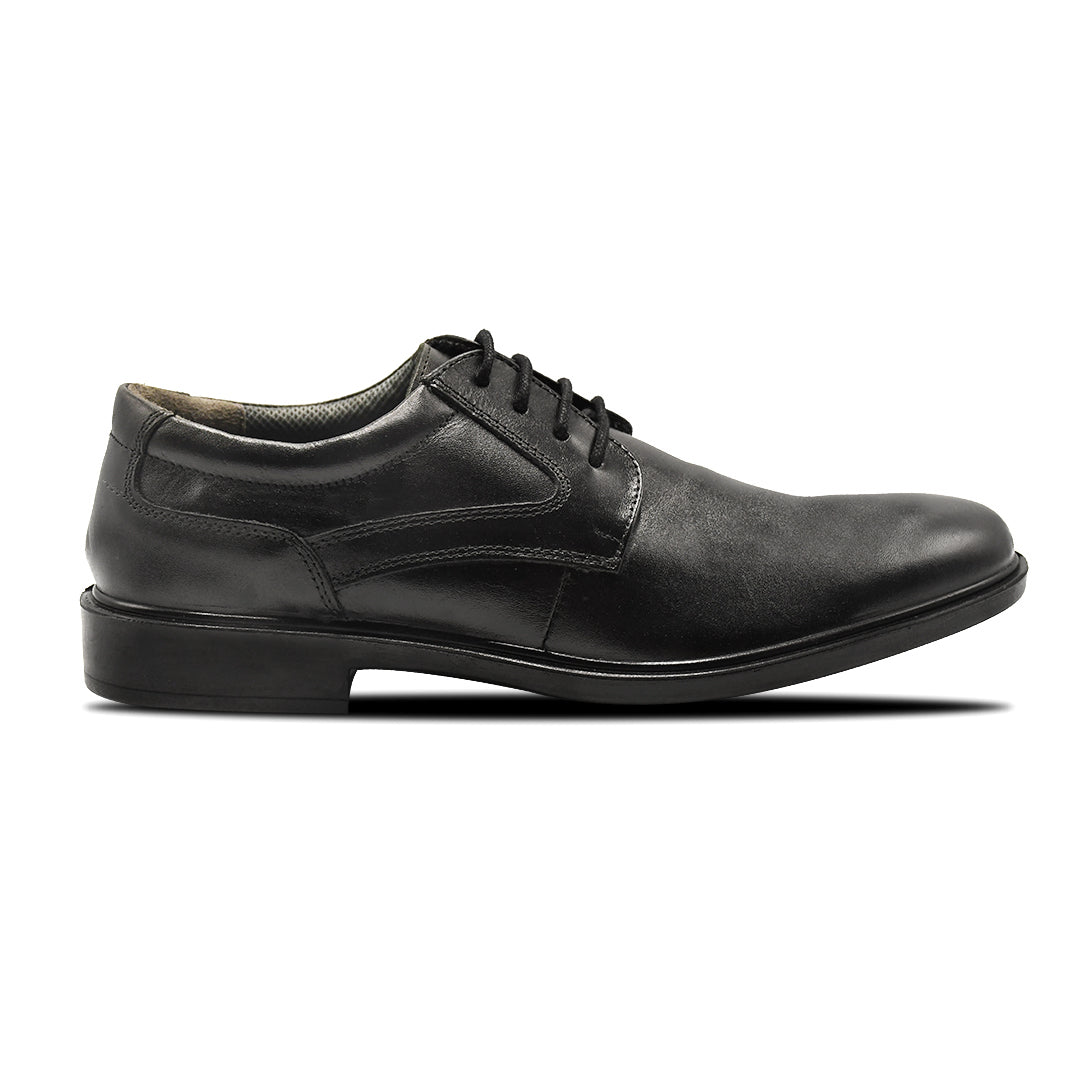 LEATHER SHOES - JST-1216 BLACK
