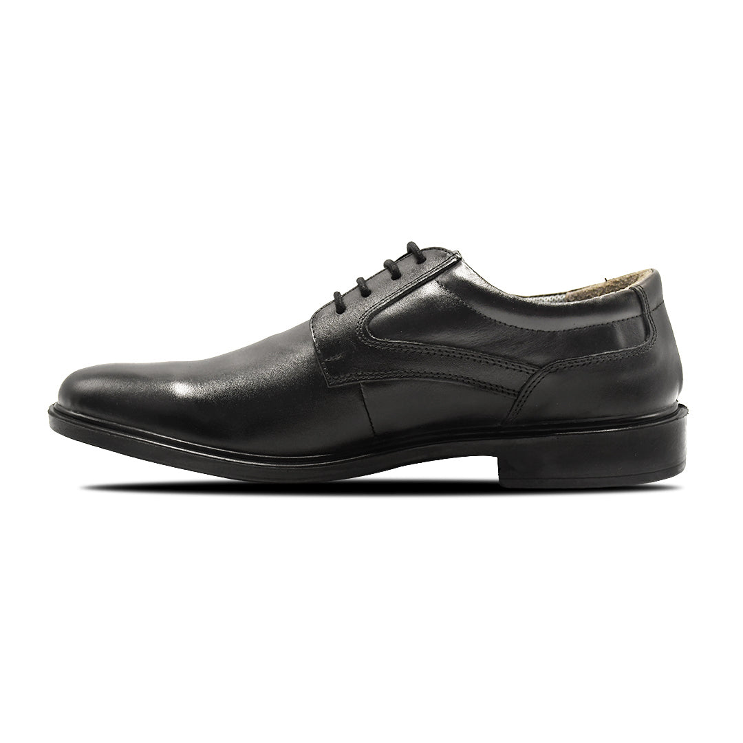 LEATHER SHOES - JST-1216 BLACK
