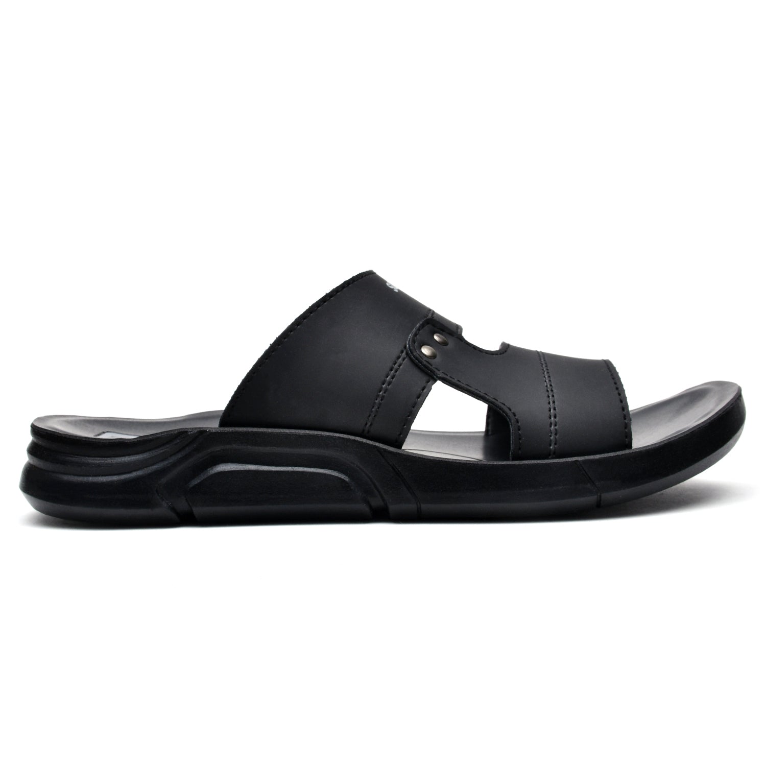 LEATHER SLIPPER - KT-25 BLACK