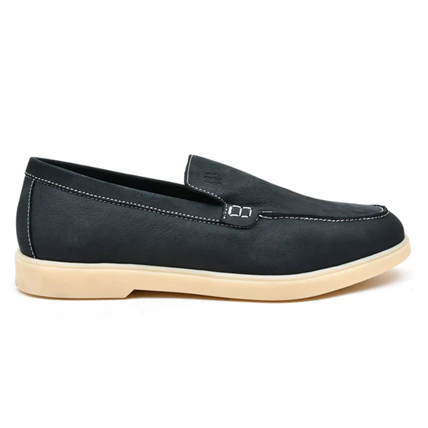 LEATHER SHOES - LBY-003 NAVY NUB