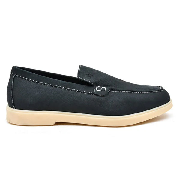 LEATHER SHOES - LBY-003 NAVY NUB