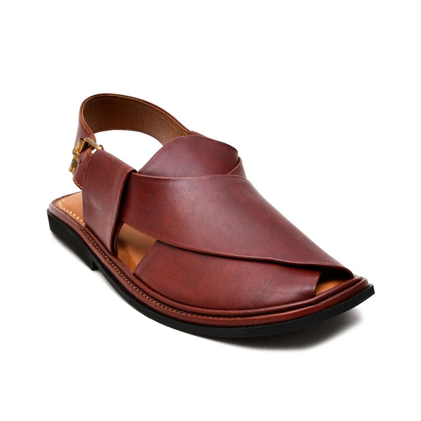 LEATHER PESHAWARI CHAPPAL - LCM-0001 MAROON
