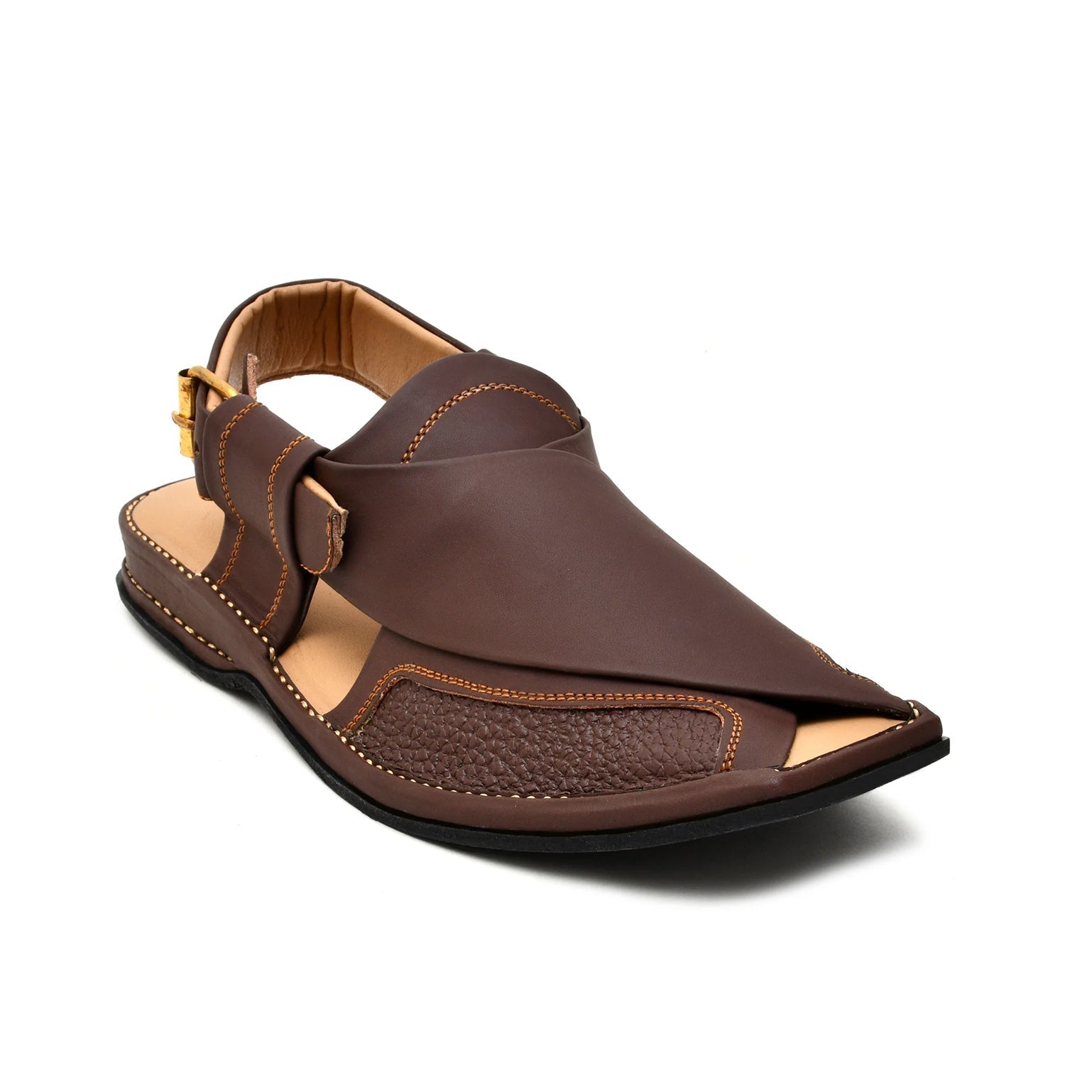 LEATHER PESHAWARI CHAPPAL - LCM-0003 COFFEE